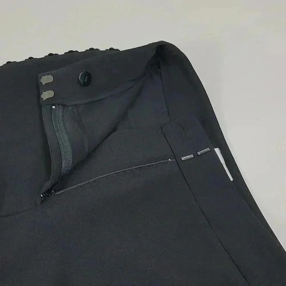 Kate Spade Lace Trim Cigarette Trousers - Black